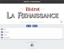 Tablet Screenshot of bistrotlarenaissance.fr